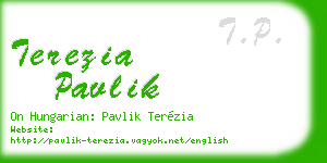 terezia pavlik business card